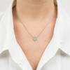 Collier, Diamants, Or Blanc
