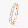 Bangle pavé Move Romane Bracelet Diamant Or Rose