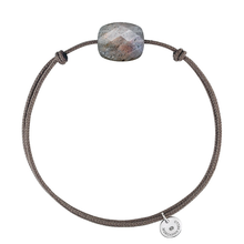  Bracelet, Labradorite, Taupe Cord