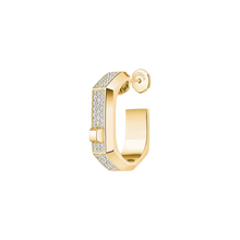  Moderniste pavé single hoop earring MM Yellow Gold Diamond Earrings