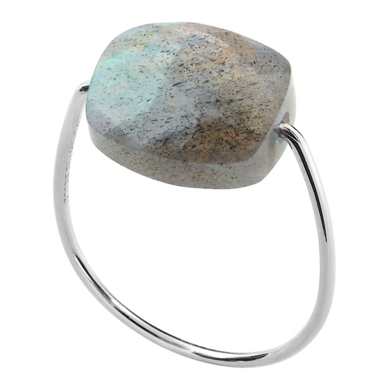 Ring, Labradorite, White Gold