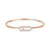 Move Uno pavé flex bangle medium Pink Gold Diamond Bracelet