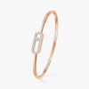 Move Uno Pavé Flex Bangle MM Pink Gold Diamond Bracelet