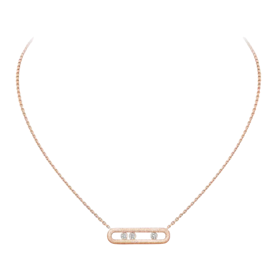 Move Classique Ciselé Pink Gold Diamond Necklace