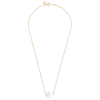 Necklace, White Agate, Yellow Gold