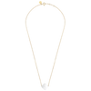 Collier, Agate Blanche, Or Jaune
