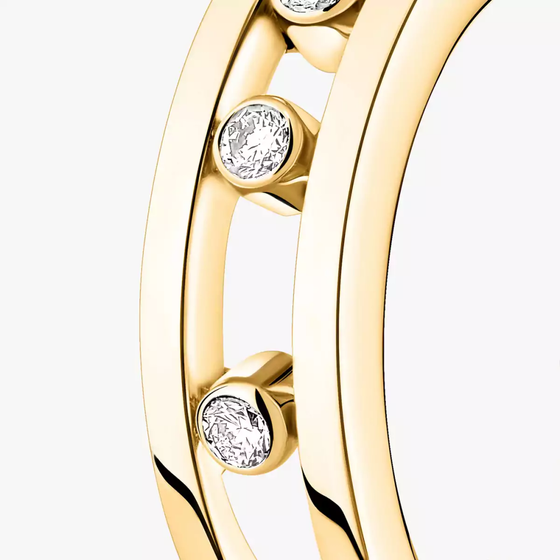 Créoles Move Boucles d'oreilles Diamant Or Jaune