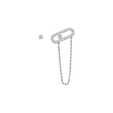  Move Uno Chain and Stud earrings White Gold Diamond Earrings