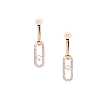  Pink Gold Diamond Earrings Move Link
