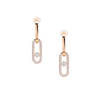 Move Link earrings Move Link diamond earrings in pink gold