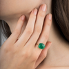 Bague, Agate Verte, Or Jaune
