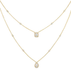 My Twin 2 Rows Yellow Gold Diamond Necklace