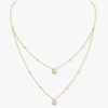 Yellow Gold Diamond Necklace My Twin 2 Rows