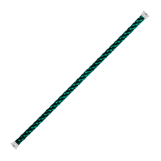 EMERALD GREEN CABLE FOR WHITE GOLD LARGE BUCKLE