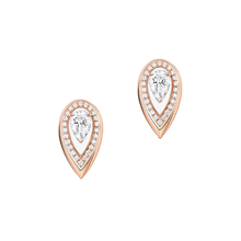  Pink Gold Diamond Earrings Fiery 0.25ct