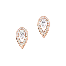  Fiery 0.25ct Pink Gold Diamond Earrings