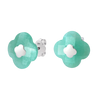 Studs, Amazonite, White Gold