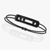 Move Titanium black cord bracelet, large model