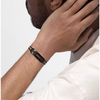 Move Titanium black cord bracelet, large model
