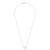 Collier, Quartz Rose Poudre, Or Blanc