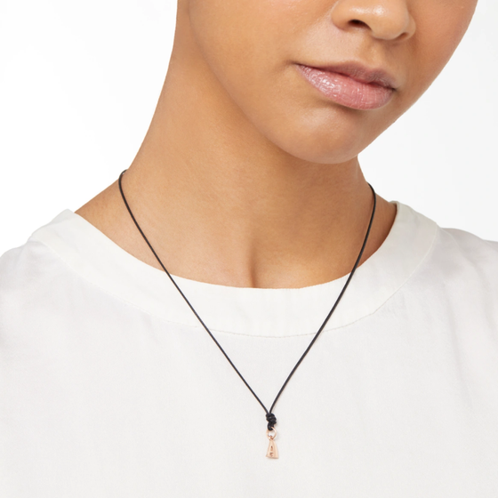 Rose Gold Letter A Charm