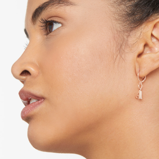 Rose Gold Letter A Charm