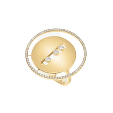  Yellow Gold Diamond Ring Lucky Move LM