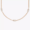 Move Uno Pink Gold Diamond Necklace