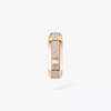 Moderniste single pavé earring, medium model Moderniste single diamond earring in pink gold