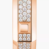 Moderniste single pavé earring, medium model Moderniste single diamond earring in pink gold