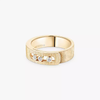 Bague Move Noa ciselée, petit modèle Bague diamant en or jaune ciselé Move Noa