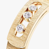 Bague Move Noa ciselée, petit modèle Bague diamant en or jaune ciselé Move Noa