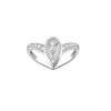 Fiery ring, small model Fiery 0.10-carat diamond ring in white gold