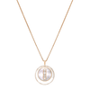 Collier Diamant Or Rose Lucky Move MM Nacre blanche