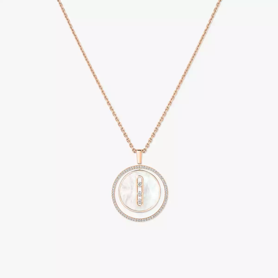 Collier nacre blanche Lucky Move MM Collier Diamant Or Rose