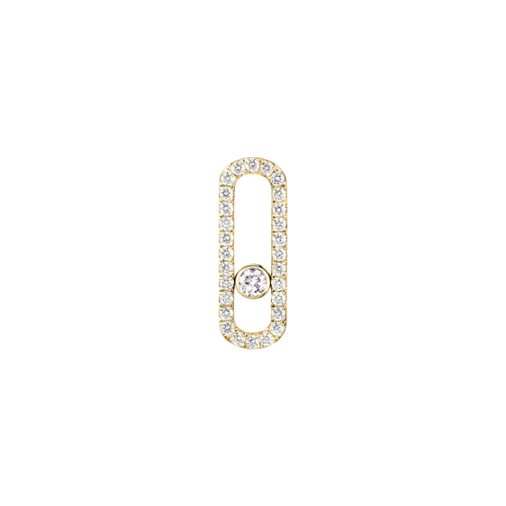 Move Uno Pavé Single Right Earring Yellow Gold Diamond Earrings
