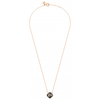 Collier, Quartz Fume, Diamants, Or Rose