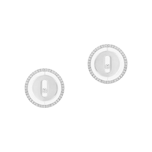  Lucky Move Stud White Gold Diamond Earrings