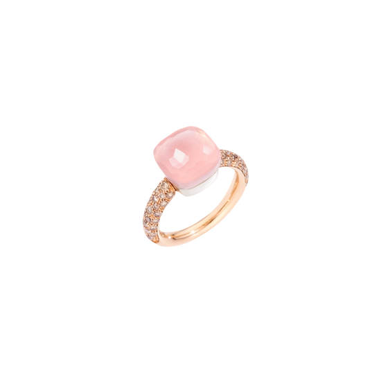 Bague Nudo Quarzo Rosa Classic