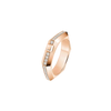 Moderniste pavé ring, small model Moderniste ring in 18-karat rose gold, featuring brilliant-cut pavé diamonds.