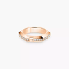 Moderniste pavé ring, small model Moderniste ring in 18-karat rose gold, featuring brilliant-cut pavé diamonds.