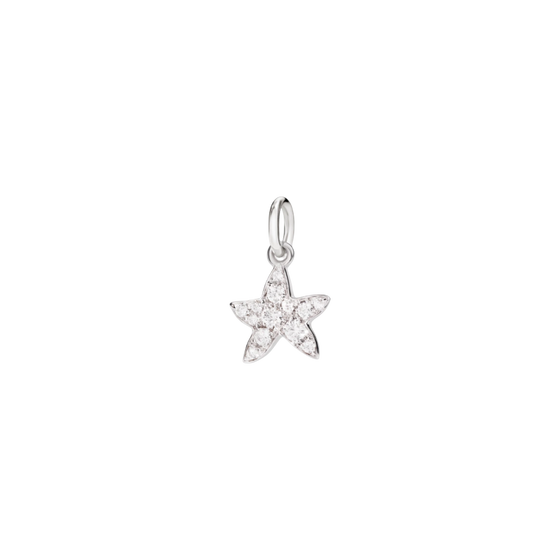 Pendentif Stellina Or Blanc & Diamants
