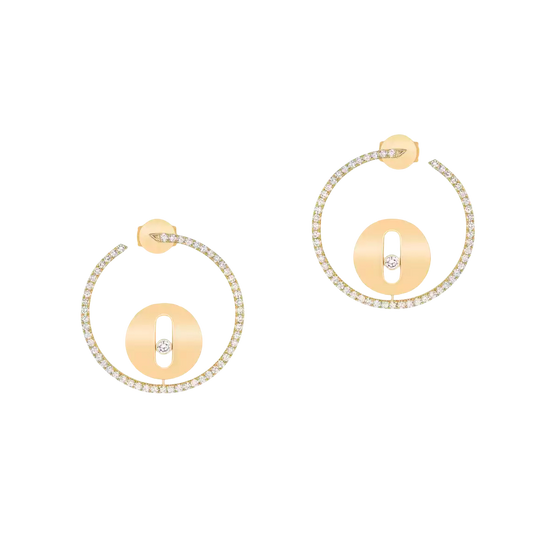 Créoles Lucky Move SM Yellow Gold Diamond Earrings