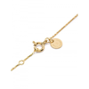 Necklace, Olive Quartz, Diamonds, Yellow Gold