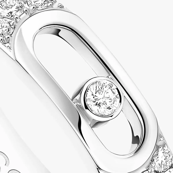 Alliance pavée Move Joaillerie Bague Diamant Or Blanc