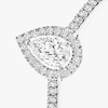 Joy pear-cut solitaire ring, small model Joy diamond ring in white gold