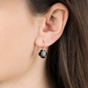 Earrings, Onyx, Rose Gold