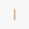 Moderniste single pavé hoop earring small Pink Gold Diamond Earrings
