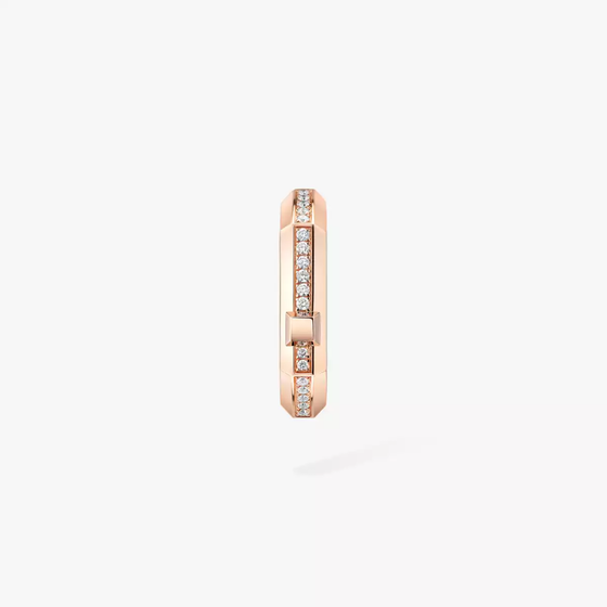 Moderniste pavé single hoop earring SM Pink Gold Diamond Earrings