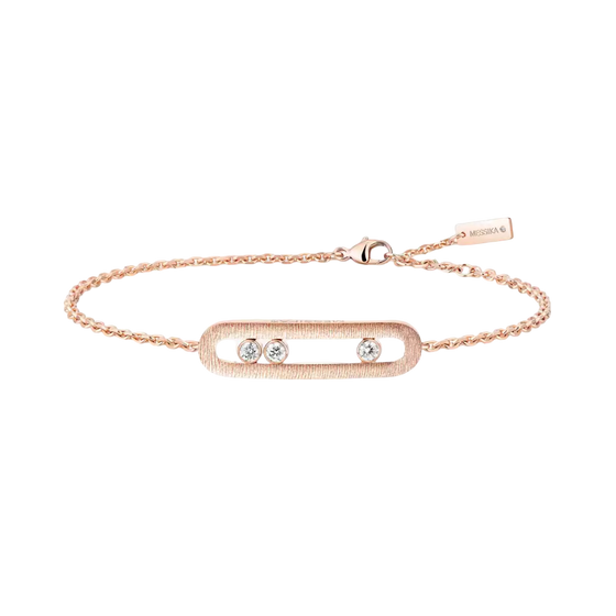 Move Classique Ciselé Pink Gold Diamond Bracelet